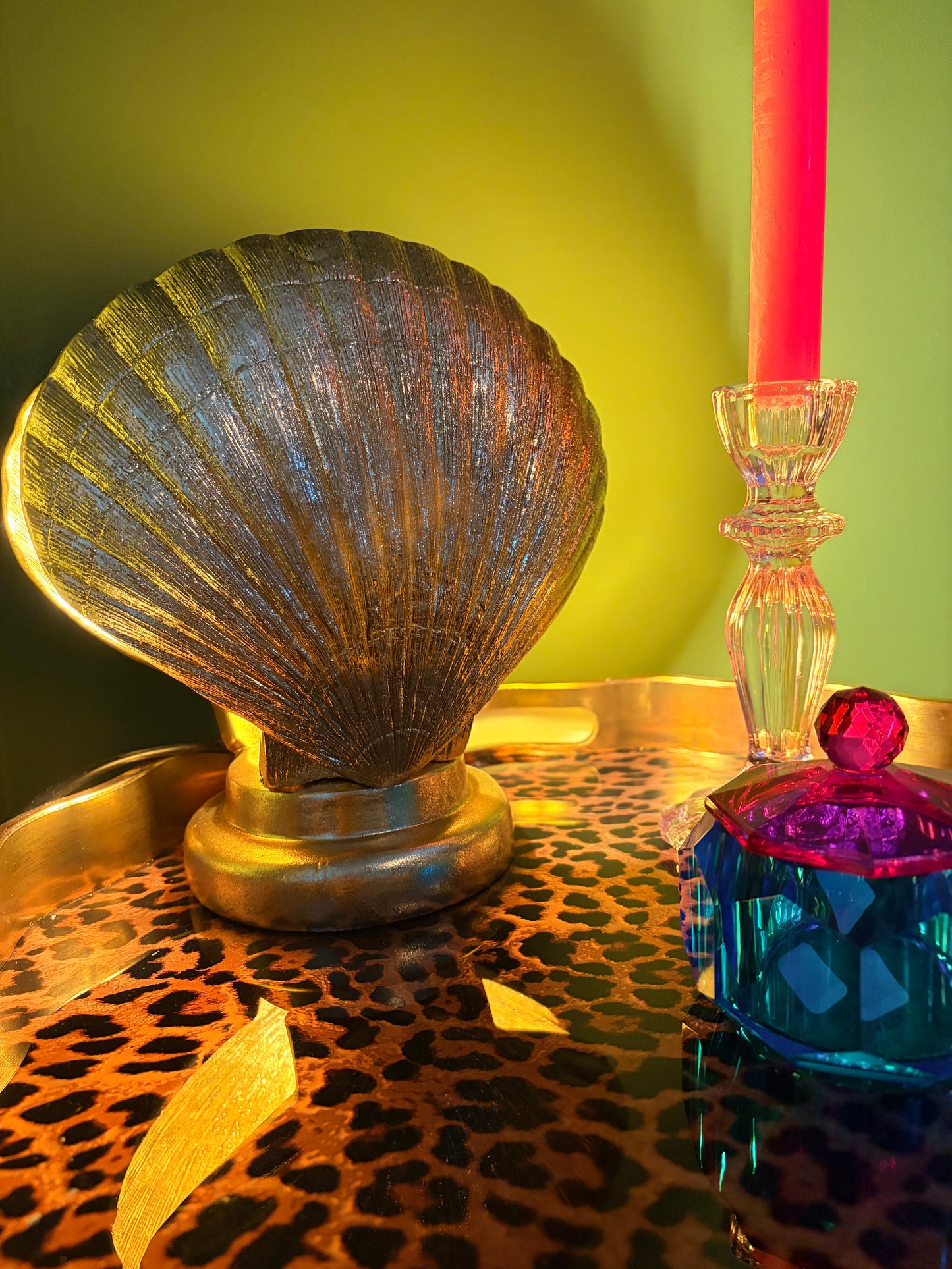 The Portofino Gold Shell Lamp
