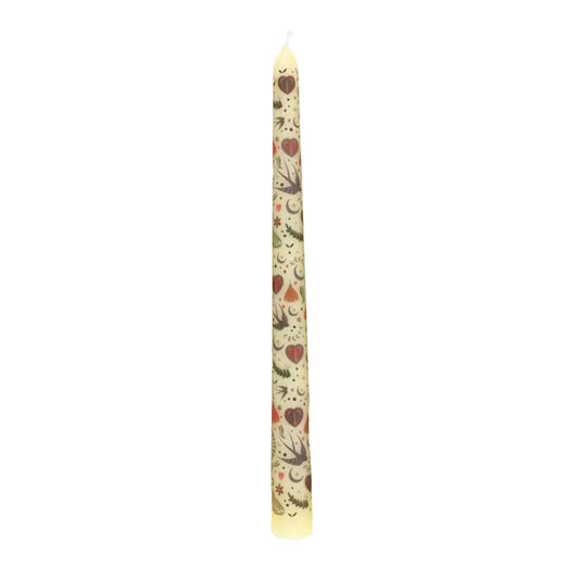 The Stevie Folk Print Single Dinner Candle