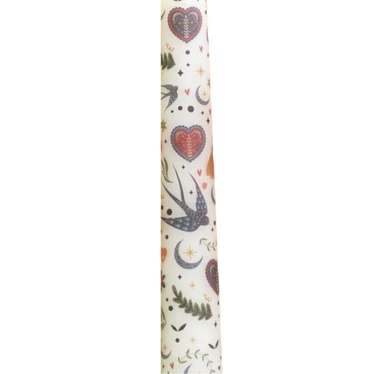 The Stevie Folk Print Single Dinner Candle