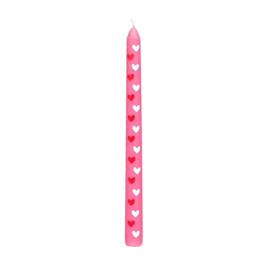 The Sweetheart Heart Print Single Dinner Candle