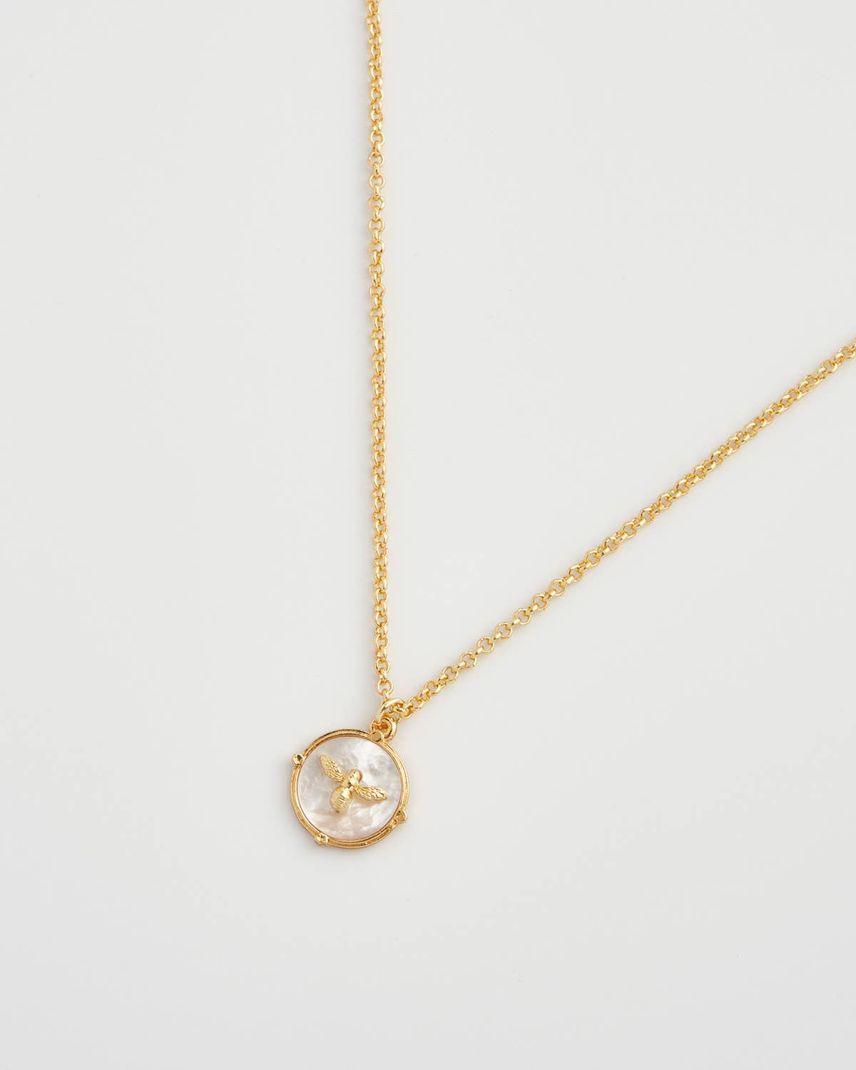FABLE Honey Bee & Pearl Pendant Necklace