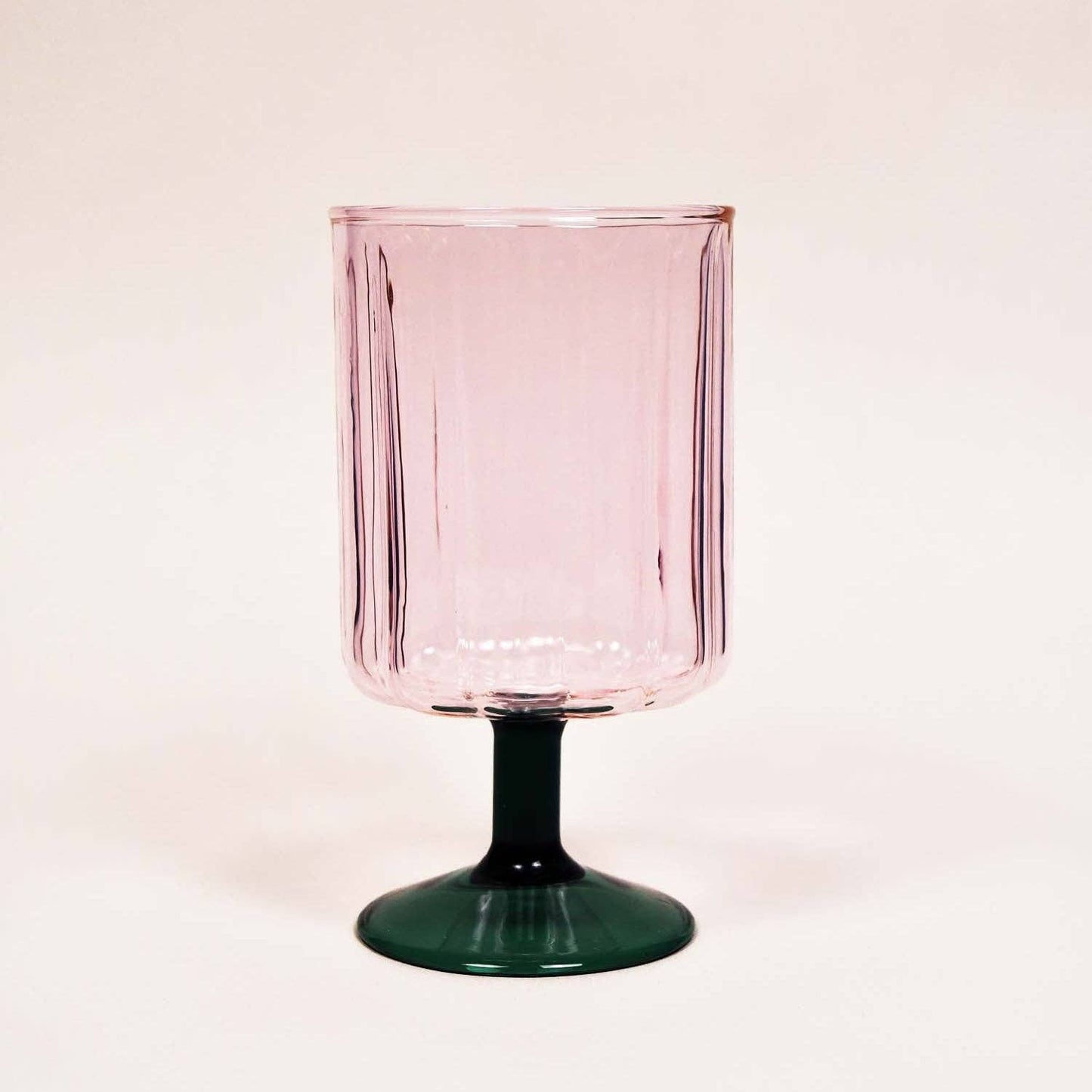 LA MUSETTE Heat Resistant Goblet Mug - Pink x Dark Green