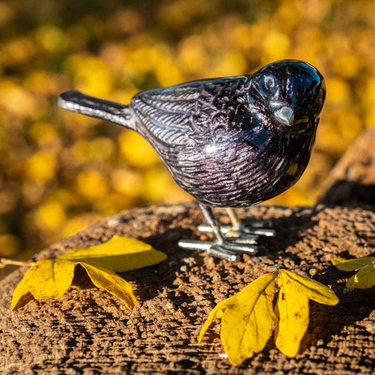 Brushed Black Bird 12.5 cm