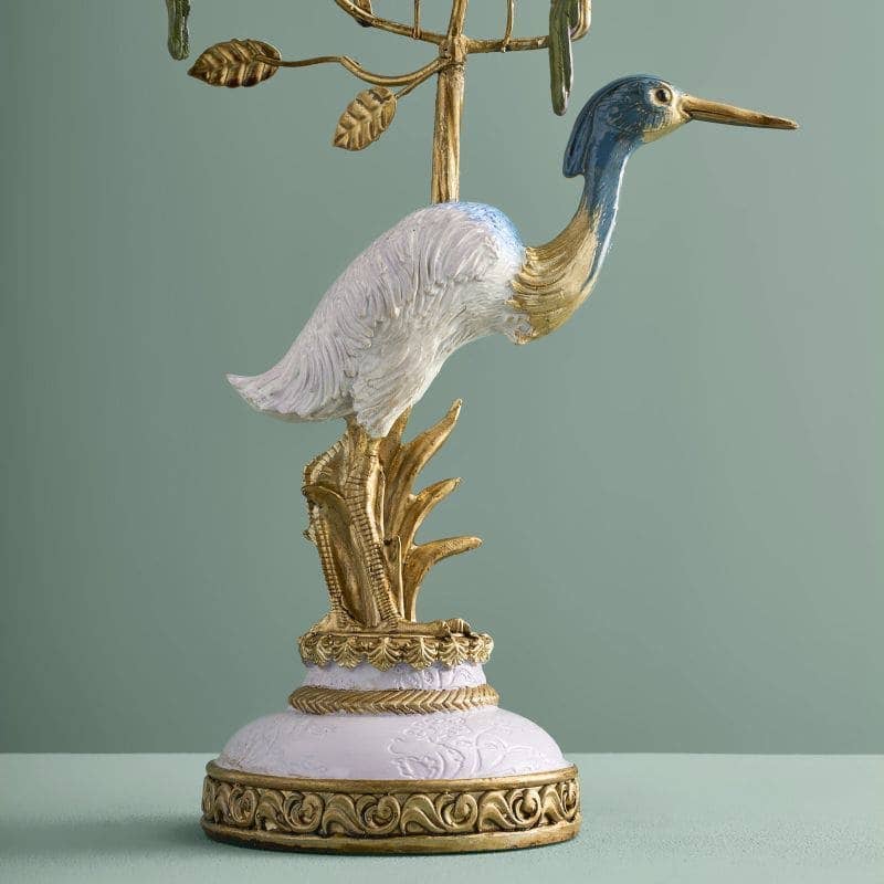 Ornate Heron Candle Holder