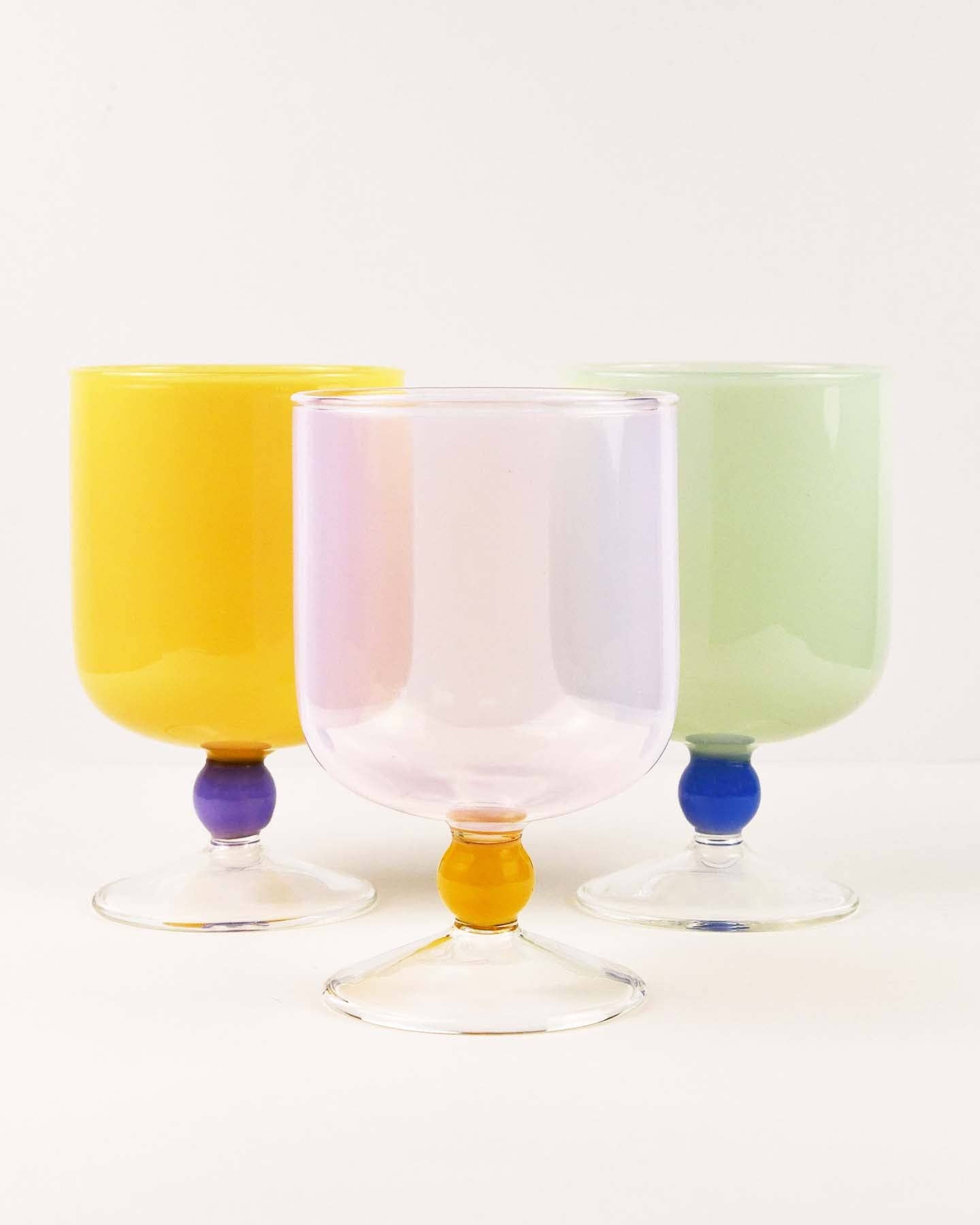 Mujunhyuk Heat Resistant Glass Goblet - Yellow