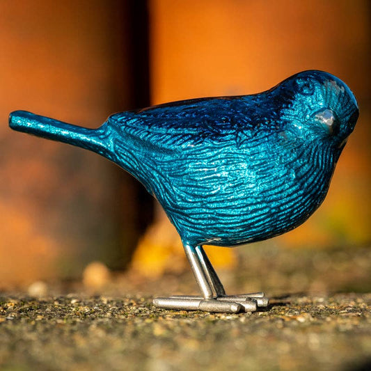 Brushed Aqua Bird 12.5 cm