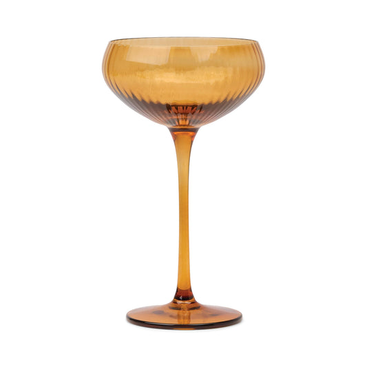 The Lou Coupe Glass - Set of 2 - Amber