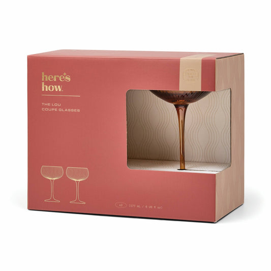 The Lou Coupe Glass - Set of 2 - Amber