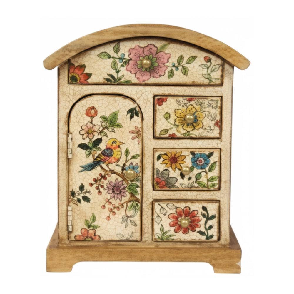 Hand painted Wooden Storage Cabinet
