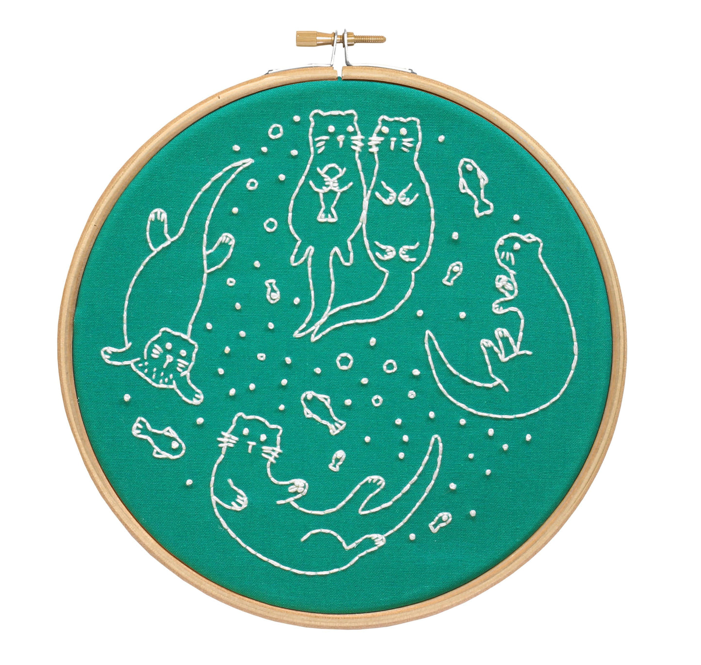 Awesome Otters Embroidery Kit | Complete Kit for Beginners