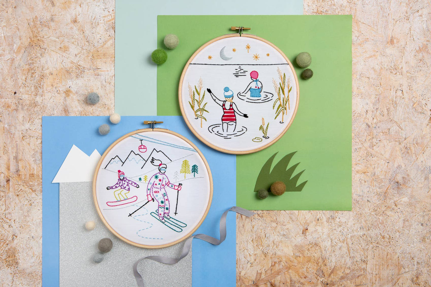 Wild Swimming Embroidery Kit (Swim) | Complete Craft Kit