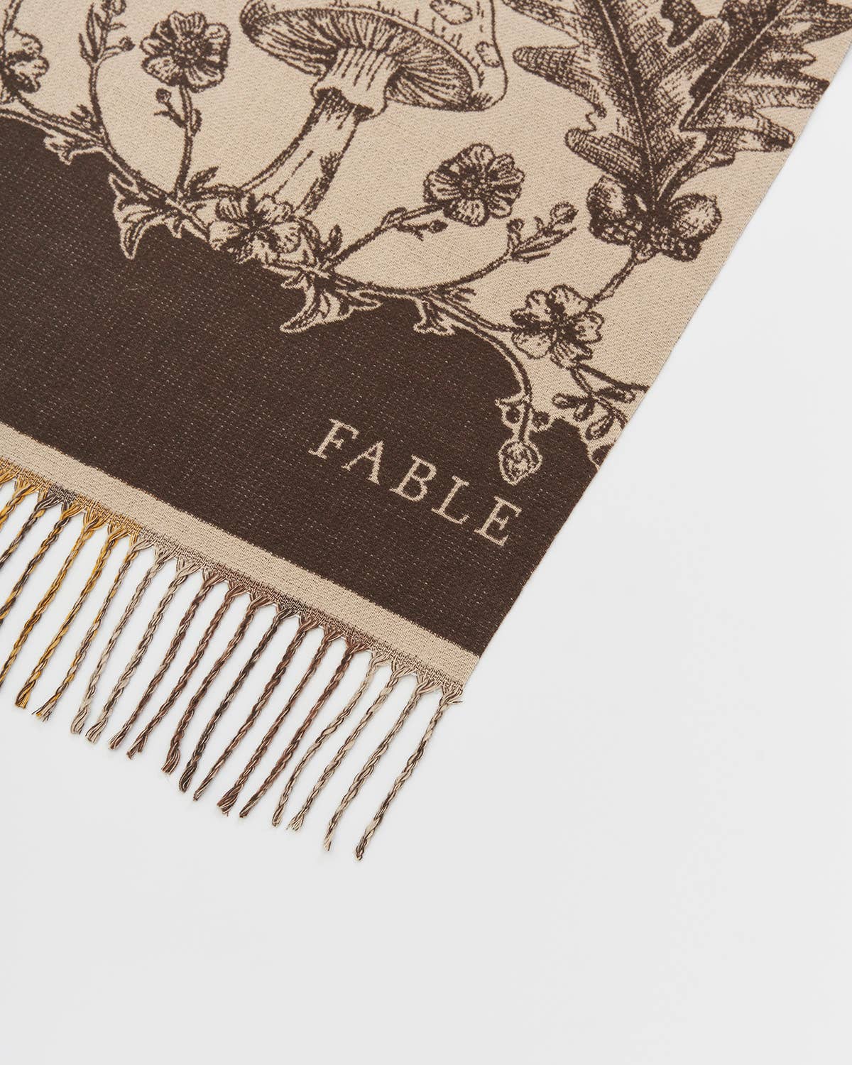 Woodland Tales Taupe Jacquard Scarf