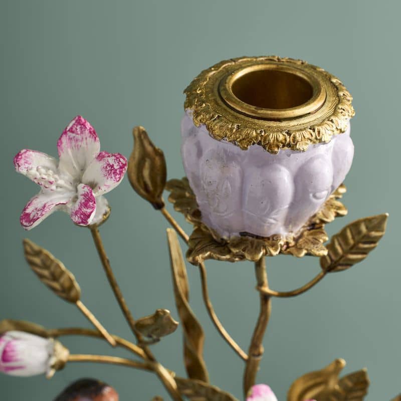 Ornate Heron Candle Holder